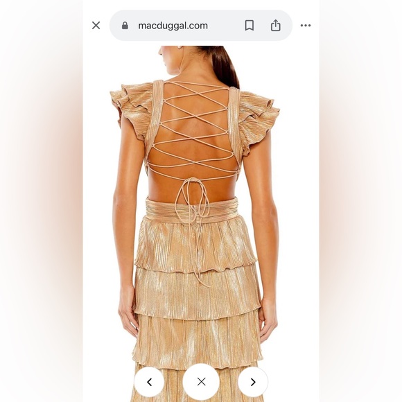 Mac duggal tiered dress , beautiful for a special occasion or prom - Picture 2 of 4